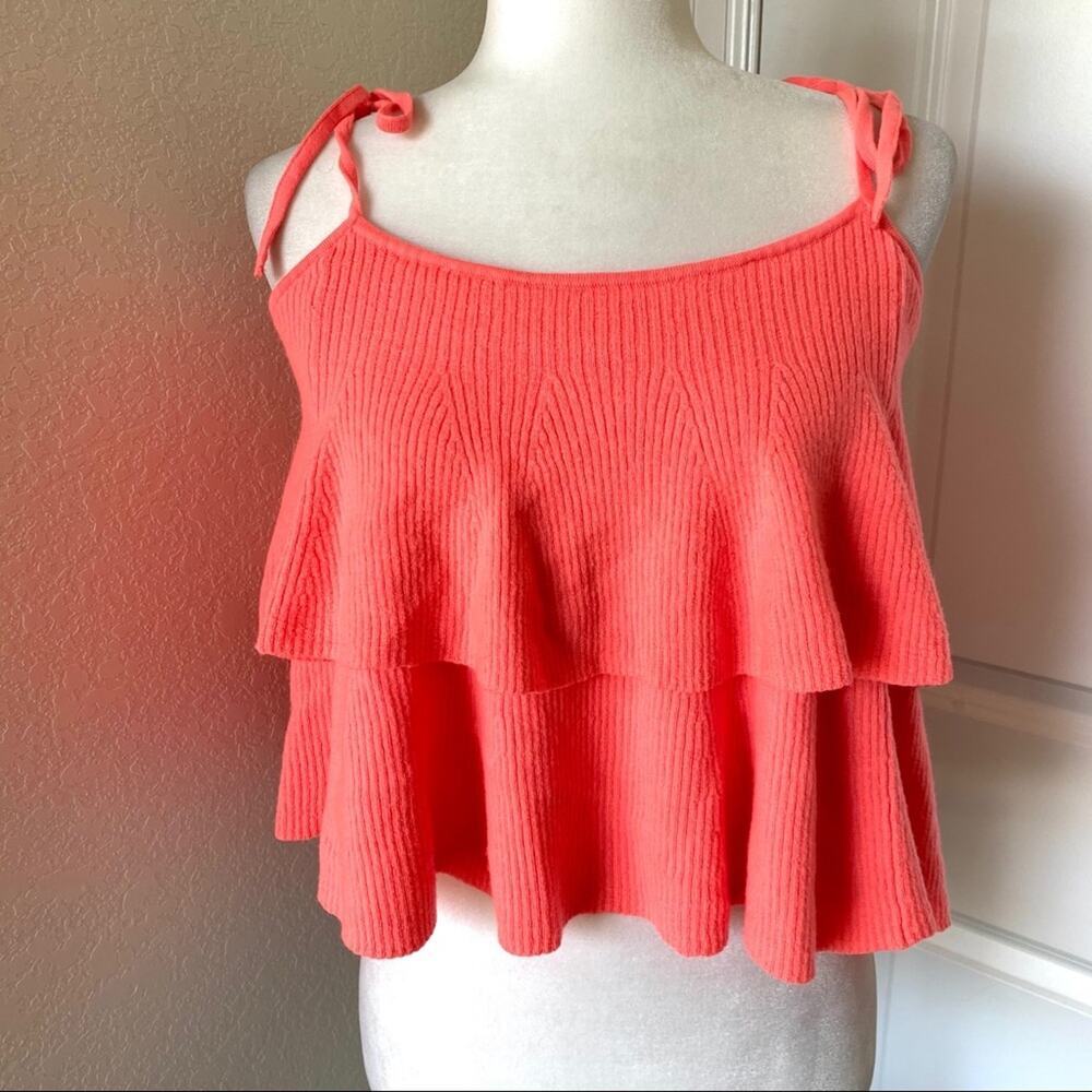 J. Crew Tiered Merino Wool Tie Shoulder Tank